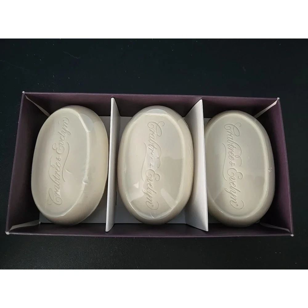 Crabtree & Evelyn IRIS Triple Milled Soap Box Set of 3 Bars Sealed Discontinued‎